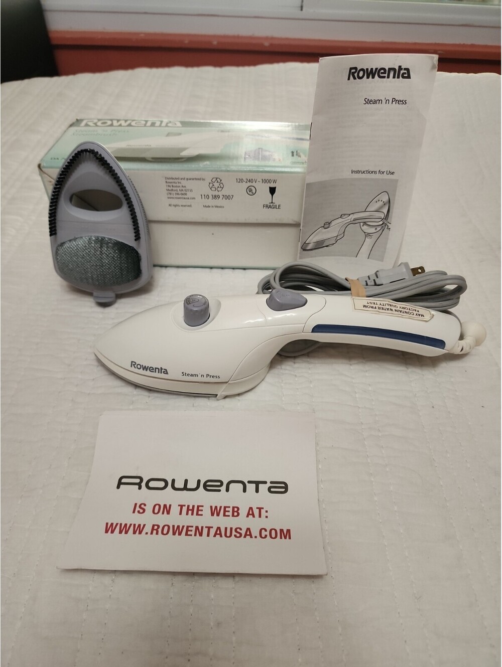ROWENTA DA76 Steam 'n Press Garment Steam Fabric Garment Brush Home Travel